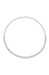 Sara Weinstock 18kt White Gold Taj Baguette Diamond Vertical Choker In White Gold