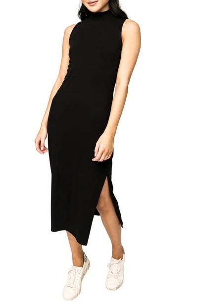 Gibsonlook Mock Neck Midi Dress In Black