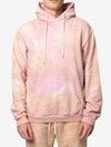 John Elliott Beach Tie-dyed Loopback Cotton-jersey Hoodie In Rosa