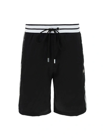 Philipp Plein Satin Sport Shorts In Black