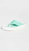 Stella Mccartney Platform Sole Flip-flops In Herb