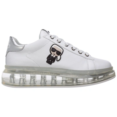 Karl Lagerfeld Karlito Patch Sneakers In White