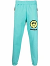 Barrow Smiley Print Track Pants In Green