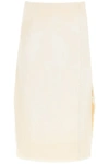 Marni Denim Midi Skirt In Snow