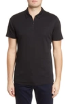 Robert Barakett Kamloops Slub Jersey Polo In Black