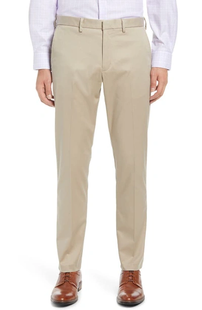 Nordstrom Athletic Fit Leg Non-iron Chinos In Tan Burrow
