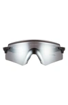 Oakley Encoder 36mm Small Shield Sunglasses In Matte Black/ Prizm Black