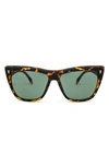 Mita 58mm Wynwood Cat Eye Sunglasses In Shiny Tokyo Tort / Green