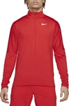 Nike Dri-fit Men's 1/2-zip Running Top In University Red