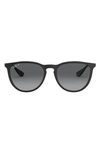 Ray Ban 54mm Polarized Gradient Round Sunglasses In Black/ Grey Gradient