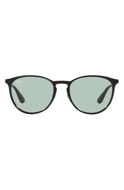 Ray Ban 54mm Round Sunglasses In Shiny Black