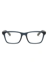 Ray Ban 55mm Square Optical Glasses In Transparent Blue