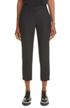 Alexander Mcqueen Leaf Crepe Cigarette Trousers In Black