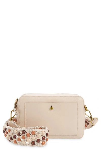 Madewell The Transport Camera Bag: Beaded Strap Edition In Vintage Parchment