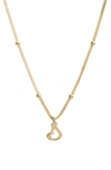 Argento Vivo Sterling Silver Rondelle Script Initial Pendant Necklace In Gold S