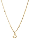 Argento Vivo Rondelle Script Initial Pendant Necklace In Gold S