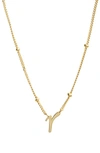 Argento Vivo Rondelle Script Initial Pendant Necklace In Gold R