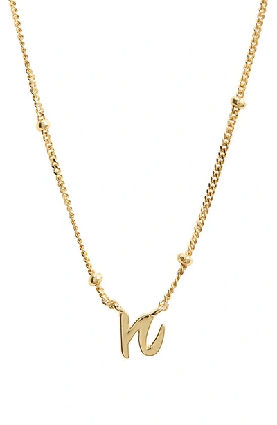 Argento Vivo Rondelle Script Initial Pendant Necklace In Gold N