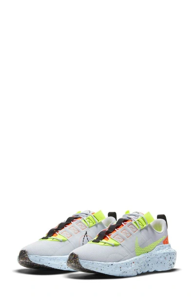Nike Women's Crater Impact Casual Sneakers From Finish Line In Football Grey/volt-hyper Crims