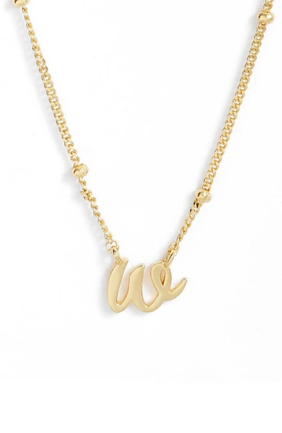 Argento Vivo Rondelle Script Initial Pendant Necklace In Gold W