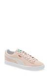 Puma Classic Suede Sneakers In Pink In Peachskin- White