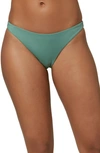 O'neill Flamenco Saltwater Solid Bikini Bottoms In Moss