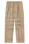 TOTÊME MONOGRAM SILK PAJAMA BOTTOMS,212-255-724