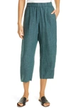 Eileen Fisher Crop Lantern Pants In Agean