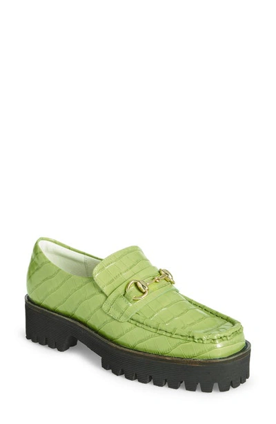 Intentionally Blank Hk2 Loafer In Apple Green Leather