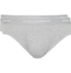 Dolce & Gabbana Pack Of 2 Stretch Jersey Briefs In Gray