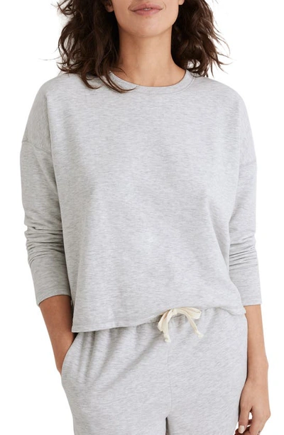 Madewell Mwl Superbrushed Easygoing Sweatshirt In Icy Heather