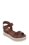 Mia Kiera Espadrille Platform Sandal In Cognac