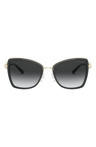 Michael Kors 55mm Gradient Butterfly Sunglasses In Gold