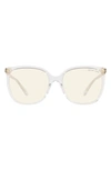 Michael Kors 54mm Round Sunglasses In Clear