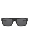 Oakley Drop Point™ 61mm Rectangular Sunglasses In Black