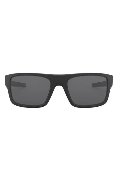 Oakley Drop Point™ 61mm Rectangular Sunglasses In Black