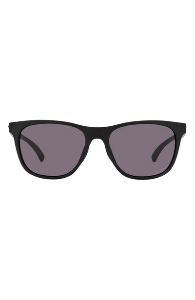 Oakley Leadline 56mm Rectangular Sunglasses In Matte Black