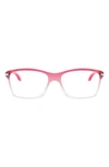 Oakley Kids' Cartwheel™ 51mm Rectangle Optical Glasses In Pink