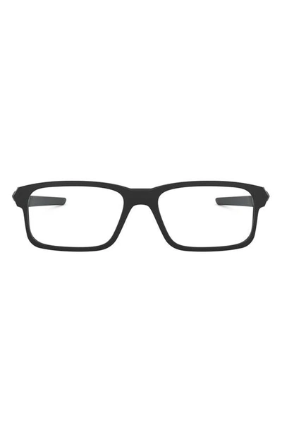 Oakley Kids' Full Count 51mm Rectangular Optical Glasses In Shiny Black
