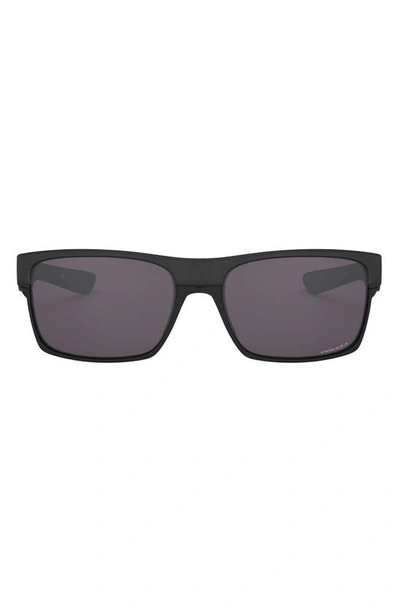 Oakley Twoface™ 60mm Polarized Rectangular Sunglasses In Grey