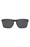 Oakley Sylas 57mm Prizm™ Polarized Keyhole Sunglasses In Black