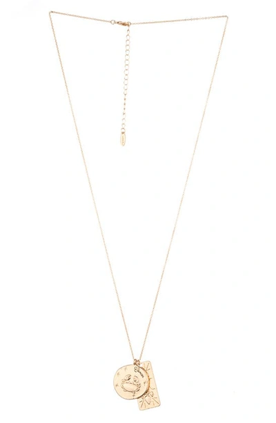 Ettika Long Zodiac Charm Necklace In Cancer