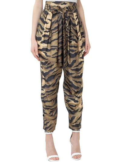 Dsquared2 Printed Tapered Trousers In Black