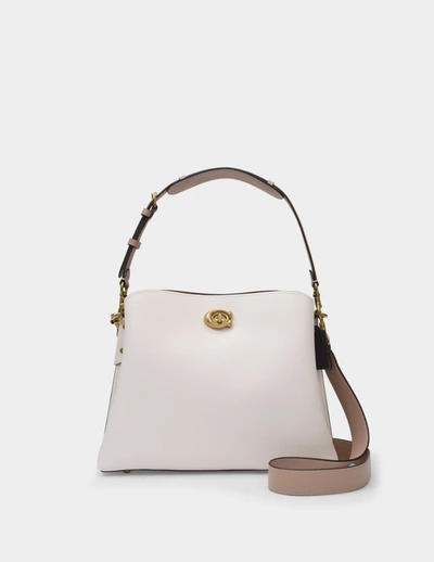 Coach Tasche Willow Aus Braunem Leder In White