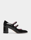 Carel Mary Jane Alice In Patent Leather In Black