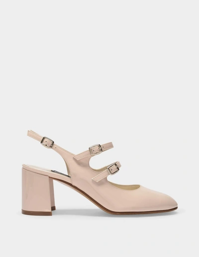 Carel Banana Patent-leather Pumps In Nude