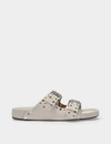 Isabel Marant Lennyo Studded Slide Sandal In Beige