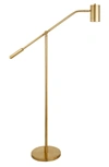 Hudson & Canal Willis Brass Pharmacy Floor Lamp With Boom Arm In Gold