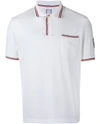 MONCLER Polo Shirt with Striped Trim