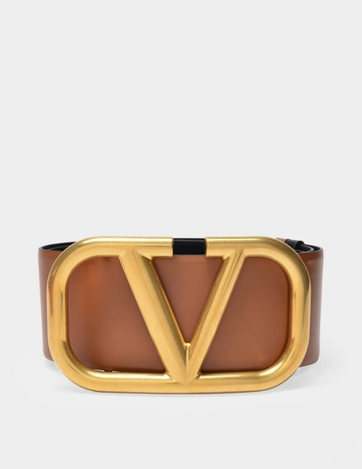 Valentino Garavani Belt H. 40 Reversible In Nero Black Leather